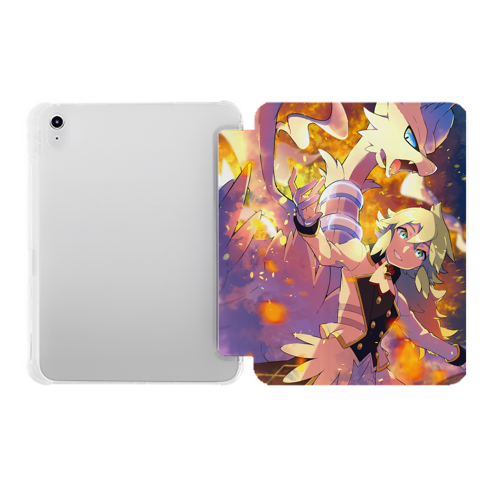 （画像用） ポケットモンスター Pokémon IPad ケース ペン収納付き 三つ折りスタンド PUレザー×シリコン 対応機種9.5/10.5/10.9インチ